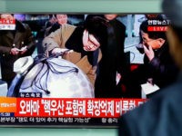 A South Korean man watches a TV news program showing North Korean leader Kim Jong Un, at Seoul Railway Station in Seoul, South Korea, Friday, Sept. 9, 2016. North Korea said Friday it conducted a "higher level" nuclear warhead test explosion, which it trumpeted as finally allowing it to build "at will" an array of stronger, smaller and lighter nuclear weapons. It is Pyongyang's fifth atomic test and the second in eight months. The letters read " Obama calls for serious consequences for North Korea provocations." (AP Photo/Ahn Young-joon)