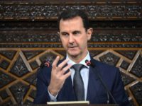 Syrian President Bashar al-Assad addressing the new parliament in Damascus