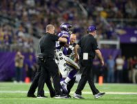 Adrian Peterson of the Minnesota Vikings underwent an MRI scan which found a tear in his right meniscus