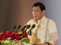 Philippine President Rodrigo Duterte speaks during the closing ceremony of the Association of Southeast Asian Nations (ASEAN) summit in Vientiane on September 8, 2016