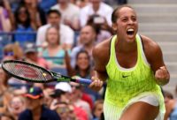 Madison Keys of the US celebrates her win over Naomi Osaka of Japan in New York on September 2, 2016