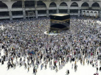 MECCA, SAUDI ARABIA - SEPTEMBER 15: Prospective pilgrims make the farewell circumambulation of the Kaaba on the last day of Eid Al-Adha, after stoning of the devil ritual during Hajj in Mecca, Saudi Arabia on September 15, 2016. Muslims worldwide celebrate Eid Al-Adha, to commemorate the holy Prophet Ibrahim's (Prophet Abraham) readiness to sacrifice his son as a sign of his obedience to God, during which they sacrifice permissible animals, generally goats, sheep, and cows. Eid-al Adha is the one of two most important holidays in the Islamic calendar, with prayers and the ritual sacrifice of animals. Orhan Akkanat / Anadolu Agency Orhan Akkanat / ANADOLU AGENCY