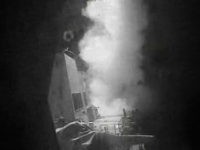 This frame grab of video provided by the United States Navy shows moments after a U.S.-launched Tomahawk cruise missile hits a coastal radar site in Houthi-controlled territory on Yemen's Red Sea Coast on Thursday, Oct. 13, 2016. Tomahawk cruise missiles destroyed three coastal radar sites in Houthi-controlled territory early Thursday, officials said, a retaliatory action that followed two incidents this week in which missiles were fired at U.S. Navy ships. (U.S. Navy via AP Video)