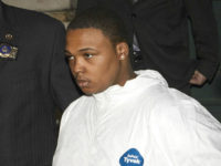 Bashid McLean, 23, who killed and cut up his mother and then did dump garbage bags filled with Tanya Byrd's remains. One of two suspects in the killing and dismembering of a Bronx mother is walked out of the 40th Precinct. Cops say William Harris, 26, was caught on video helping suspected killer Bashid McLean, 23, dump garbage bags filled with Tanya Byrd's remains on Monday night. (Photo By: James Keivom/NY Daily News via Getty Images)