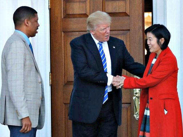 Trump and Michelle Rhee AP