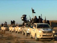 FILE - In this undated file photo released online in the summer of 2014 on a militant social media account, which has been verified and is consistent with other AP reporting, militants of the Islamic State group hold up their weapons and wave its flags on their vehicles in a convoy on a road leading to Iraq, in Raqqa, Syria. After months of losing ground in Iraq and Syria, the Islamic State group is showing signs of the wear and tear, with commanders on the ground saying they are seeing an increase in desertions. But the jihadis appear to be lashing back with more terrorist and chemical attacks. (Militant photo via AP, File)