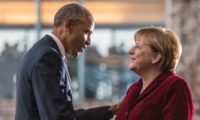 US President Barack Obama's choice of Berlin for his Europe farewell tour is seen by some as the passing of the defence of liberal democracy baton to Chancellor Angela Merkel