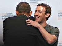 STANFORD, CA - JUNE 24:  Facebook CEO Mark Zuckerberg (R) hugs U.S. President Barack Obama during the 2016 Global Entrepeneurship Summit at Stanford University on June 24, 2016 in Stanford, California. President Obama joined Silicon Valley leaders on the final day of the Global Entrepeneurship Summit.  (Photo by Justin Sullivan/Getty Images)