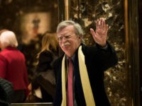 NEW YORK, NY - DECEMBER 2: John Bolton, former United States Ambassador to the United Nations, waves as he leaves Trump Tower, December 2, 2016 in New York City. President-elect Donald Trump and his transition team are in the process of filling cabinet and other high level positions for the new administration. (Photo by Drew Angerer/Getty Images)