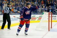 Cam Atkinson of the Columbus Blue Jackets struck his 16th and 17th goals of the season in the match against Minnesota