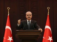 ANKARA, TURKEY - DECEMBER 12: Turkish Deputy Prime Minister and the government spokesman Numan Kurtulmus delivers a speech during a press conference following the cabinet meeting in Ankara, Turkey on December 12, 2016. (Photo by Guven Yilmaz/Anadolu Agency/Getty Images)