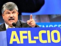 Richard Trumka, American Federation of Labor and Congress of Industrial Organizations president, addresses members during the quadrennial AFL-CIO convention at Los Angeles Convention Center on Monday, Sept 9, 2013 in Los Angeles.  The AFL-CIO plans to open its membership to more non-union groups in an effort to restore the influence of organized labor as traditional union rolls continue to decline. (AP Photo/Nick Ut)