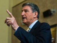 US Senator Joe Manchin speaks during a public town hall meeting on President Barack Obama's nomination of Merrick Garland to the U.S. Supreme Court in the Ceremonial Courtroom of the W. Kent Carper Justice & Public Safety Complex in Charleston, WV on Thursday March 24, 2016. Manchin, a Democrat whose conservative-leaning state has voted solidly Republican in recent national elections, faces a more challenging political calculation over Obama’s pick than many other Senate Democrats. (Christian Randolph/Charleston Gazette-Mail via AP)