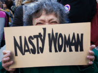 Protesters gather in midtown Manhattan as part of the Women's march vowing to resist US President Trump January 21, 2017 in New York. Hundreds of thousands of protesters spearheaded by women's rights groups demonstrated across the US to send a defiant message to US President Donald Trump. / AFP / Don EMMERT (Photo credit should read DON EMMERT/AFP/Getty Images)