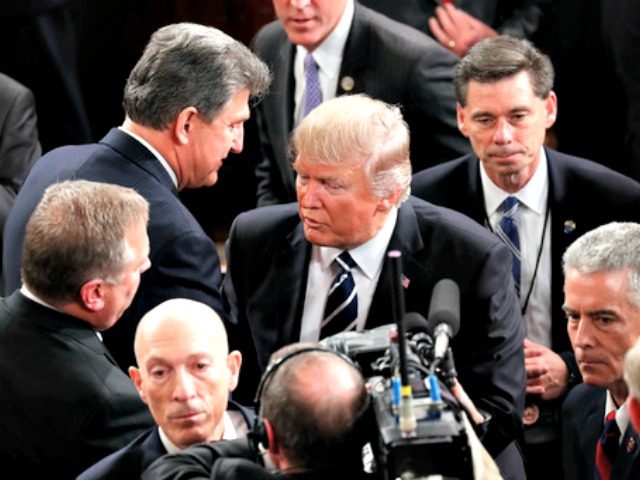 Joe Manchin, Trump After Speech-AP