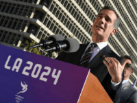 US President Donald Trump has repeatedly backed the LA 2024 campaign, even while Los Angeles's Mayor Eric Garcetti (pictured) has criticized his immigration policies