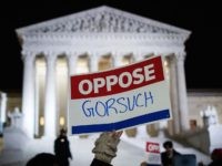 Protest sign oppose Gorsuch (Drew Angerer / Getty)