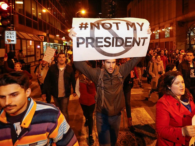 A protest against Donald Trump in Chicago. REUTERS/Kamil Krzacznski
