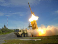 FILE PHOTO - A Terminal High Altitude Area Defense ( THAAD ) interceptor is launched during a successful intercept test, in this undated handout photo provided by the U.S. Department of Defense, Missile Defense Agency. U.S. Department of Defense, Missile Defense...