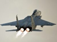 An Israeli F-15 Eagle fighter jet takes off from an Israeli Air Force Base on November 19, 2012. European Union foreign ministers called for an 'immediate' halt to hostilities between Gaza and Israel as a new strike in a sixth day of violence pushed the toll in Gaza to over 100. AFP PHOTO / JACK GUEZ (Photo credit should read JACK GUEZ/AFP/Getty Images)