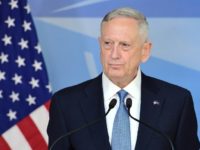 US Defence Secretary James Mattis addresses the press at NATO headquarters in Brussels on February 15, 2017