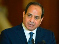 Egyptian President Abdel Fattah al-Sisi speaks at a press conference with German Chancellor Angela Merkel (unseen), following their meeting at the Presidential Palace in Cairo on March 2, 2017. / AFP PHOTO / KHALED DESOUKI (Photo credit should read KHALED DESOUKI/AFP/Getty Images)