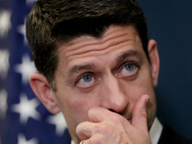 Speaker of the House Paul Ryan, R-Wis., talks with reporters after meeting with President Donald Trump who came to Capitol Hill to rally support among GOP lawmakers for the Republican health care overhaul, in Washington, Tuesday, March 21, 2017. (AP Photo/J. Scott Applewhite)