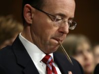 Deputy U.S. Attorney General nominee Rod Rosenstein waits to testify before the Senate Judiciary Committee March 7, 2017 in Washington, DC