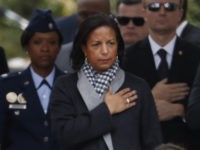 Susan Rice hand on heart (Carolyn Kaster / Associated Press)