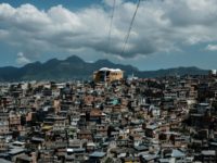 The cable car over the Alemao favela in Rio de Janeiro is no longer running