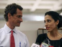 Huma Abedin, wife of Anthony Weiner, a leading candidate for New York City mayor, speaks during a press conference on July 23, 2013 in New York City. Weiner addressed news of new allegations that he engaged in lewd online conversations with a woman after he resigned from Congress for similar previous incidents. (Photo by John Moore/Getty Images)