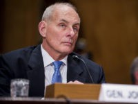 General John Kelly, nominee for Department of Homeland Security secretary for President-elect Donald Trump, testifies during a confirmation hearing before the Senate Homeland Security and Governmental Affairs Committee in Washington, D.C., U.S., on Tuesday, Jan. 10, 2017. The U.S. shouldn't 'come close to crossing the line' on Geneva Conventions prohibiting torture, Kelly said. Photographer: Pete Marovich/Bloomberg via Getty Images