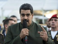 Nicolas Maduro, president of Venezuela, speaks during an event in Caracas, Venezuela, on Thursday, May 4, 2017. The South American nation has been riven by protests for weeks, and Maduro has called for a popular assembly to write a new constitution, a fresh attempt to consolidate control. Protests over the past month have resulted in at least 30 deaths, and opposition politicians have vowed to continue street actions. Photographer: Carlos Becerra/Bloomberg via Getty Images