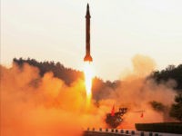 TOPSHOT - This undated photo released by North Korea's official Korean Central News Agency (KCNA) on May 30, 2017 shows a test-fire of a ballistic missile at an undisclosed location in North Korea. / AFP PHOTO / KCNA via KNS / STR / South Korea OUT / REPUBLIC OF KOREA OUT ---EDITORS NOTE--- RESTRICTED TO EDITORIAL USE - MANDATORY CREDIT 'AFP PHOTO/KCNA VIA KNS' - NO MARKETING NO ADVERTISING CAMPAIGNS - DISTRIBUTED AS A SERVICE TO CLIENTS THIS PICTURE WAS MADE AVAILABLE BY A THIRD PARTY. AFP CAN NOT INDEPENDENTLY VERIFY THE AUTHENTICITY, LOCATION, DATE AND CONTENT OF THIS IMAGE. THIS PHOTO IS DISTRIBUTED EXACTLY AS RECEIVED BY AFP. / (Photo credit should read STR/AFP/Getty Images)