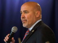 US Representative Tom MacArthur (R-NJ) speaks to constituents during a town hall meeting in Willingboro, New Jersey on May 10, 2017. MacArthur wrote the amendment to the American Health Care Act that revived the failed bill, delivering a legislative victory for US President Donald Trump. / AFP PHOTO / DOMINICK REUTER (Photo credit should read DOMINICK REUTER/AFP/Getty Images) Restrictions