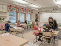 HALMSTAD, SWEDEN - FEBRUARY 08: Swedish students are seen in a classroom of a school on February 8, 2016 in Halmstad, Sweden. Last year Sweden received 162,877 asylum applications, more than any European country proportionate to its population. According to the Swedish Migration Agency, Sweden housed more than 180,000 people in 2015, more than double the total in 2014. The country is struggling to house refugees in proper conditions during the harsh winter; summer holiday resorts, old schools and private buildings are being turned into temporary shelters for asylum seekers as they wait for a decision on their asylum application. Sweden is facing new challenges on its migration policy after the massive arrival of refugees last year, forcing the country to drastically reduce the number of refugees passing through its borders. Stricter controls have had a significant effect on the number of arrivals, reducing weekly numbers from 10,000 to 800. The Swedish migration minister announced in January that the government will reject up to 80,000 refugees who applied for asylum last year, proposing strict new residency rules. (Photo by David Ramos/Getty Images)