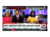 Alisyn Camerota, co-host of CNN’s New Day with Chris Cuomo, interviewed Ananya Vinay after her victory Thursday at the Scripps National Spelling Bee in National Harbor, Maryland, and asked her to spell “covfefe.” The host received backlash from Twitter users accusing her of making a racist comment toward the 12-year-old Indian American when she commented that the girl should know Sanskrit.