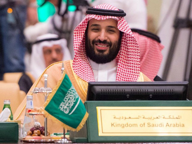 In this Thursday, April 27, 2017 photo released by Saudi Press agency, SPA, Saudi Defense Minister and Deputy Crown Prince Mohammed bin Salman reacts during the opening of the Gulf Cooperation Countries, GCC, Interior, Foreign, Defence Ministers Joint Meeting in Riyadh, Saudi Arabia. (Saudi Interior Ministry via AP)