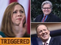 Chelsea Clinton, Steve Bannon, and Sean Spicer.