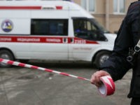 ST PETERSBURG, RUSSIA -- APRIL 3, 2017: A police officer and an ambulance car at the entrance to Tekhnologichesky Institut station of the St Petersburg metro in the aftermath of an explosion which occurred in a train at 14:40 Moscow time; according to Russian National Antiterrorism Committee several people were killed in the explosion. Anton Vaganov/TASS (Photo by Anton Vaganov\TASS via Getty Images)