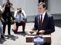 White House senior adviser Jared Kushner prepares to leave after speaking to reporters outside the White House in Washington, Monday, July 24, 2017, following a meeting behind closed doors with the Senate Intelligence Committee on the investigation into possible collusion between Russian officials and the Trump campaign. (AP Photo/Alex Brandon)