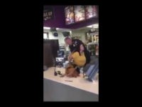 Police arrest a woman identified only as Margarita, a former Taco Bell employee, who allegedly walked inside her former place of employment and threw gallons of tea in a fight with the manager, according to a video released Saturday.