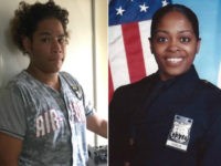 Julien Rodriguez (left) and Officer Miosotis Familia