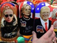 Putin Clinton Trump dolls (Kirill Kudryavstev / AFP / Getty)