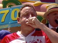 Watch: Joey Chestnut Beats Own Record, Scarfs Down 72 Hot Dogs in 10 Minutes