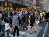 NEW YORK CITY, UNITED STATES - SEPTEMBER 23: Crowd of pedestrians crossing a street in Manhattan on September 23, 2014, in New York City, United States. Photo by Thomas Koehler/Photothek via Getty Images)