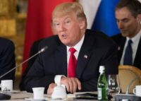 US President Donald Trump attends the Three Seas Initiative of Eastern European countries at the Royal Castle in Warsaw, Poland, July 6, 2017