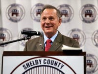 UNITED STATES - AUGUST 4: GOP candidate for U.S. Senate Roy Moore speaks during the U.S. Senate candidate forum held by the Shelby County Republican Party in Pelham, Ala., on Friday, Aug. 4, 2017. The former Chief Justice of the Alabama Supreme Court is running in the special election to fill the seat vacated by Attorney General Jeff Sessions. (Photo By Bill Clark/CQ Roll Call)
