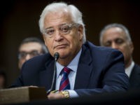 David Friedman, ambassador to Israel nominee for U.S. President Donald Trump, listens during a Senate Foreign Relations Committee confirmation hearing in Washington, D.C., U.S., on Thursday, Feb. 16, 2017. Friedman, the combative bankruptcy lawyer Trump tapped as his envoy to Israel, said he regretted using 'inflammatory rhetoric' during the divisive 2016 presidential campaign, but didn't specify which remarks he apologized for. Photographer: Pete Marovich/Bloomberg via Getty Images
