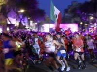 Runners compete during the Mexico City International Marathon.